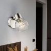Afbeelding van Verplaatsbare chroom leeslamp voor woonkamer of slaapkamer met kooi ontwerp