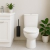 Afbeelding van Relaxdays Wandmontage Toiletborstel, lijmbaar, zwart, 36,5 x 9,5 x 10,5 cm