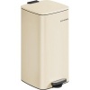 Afbeelding van Songmics pedaalemmer 30L softclose metaal zandbeige
