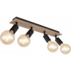 Afbeelding van Globo - Moderne Plafondlamp Zwart - H:11cm - E27 - Voor Binnen - Metaal