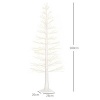 Afbeelding van HOMCOM 180 cm Kunstkerstboom met 810 LED's, voor binnen en buiten, wit