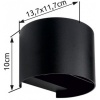 Afbeelding van Globo Veronika zwarte opbouwspot rond up & down - 34168RB