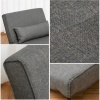 Afbeelding van HOMCOM eenpersoons slaapbank - 95x190x27,5 cm - grijs
