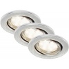 Afbeelding van BRILONER LED Inbouwspot set 7225 Ø 86 mm aluminium, 3 stuks