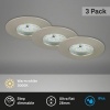 Afbeelding van Briloner Leuchten - Set van 3 dimbare LED-inbouwlampen, 6,5 W, 3.000 K, IP44, mat nikkel Ø7,5 cm