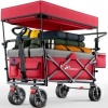 Afbeelding van TRESKO® Opvouwbare bolderkar met dak en koelvak, max. 150 kg, met rem en rubberen banden