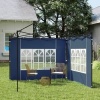 Afbeelding van Outsunny Zijwanden voor Paviljoen - PE - 293 x 193 cm - Blauw