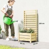 Afbeelding van Outsunny Multifunctionele Tuinbak van Grenenhout - 60L x 39B x 120H cm - Natuurlijk Hout
