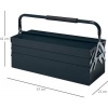 Afbeelding van DURHAND gereedschapskoffer - 5 vakken - staal - 57 x 21 x 41 cm - groen
