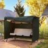 Afbeelding van Outsunny 3-zits 600D Oxford Tuinswing Stoelhoes - Waterdicht, UV-bescherming, Zwart 205x124x164cm