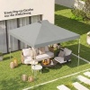 Afbeelding van Outsunny Vervangend Dak - 210D Oxford-stof - 300 x 300 x 25 cm - Lichtgrijs