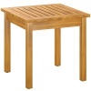 Afbeelding van Outsunny Weerbestendige Beistelltisch 48 x 48 cm van Akazienhout met verstelbare voeten