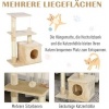 Afbeelding van PawHut Krabpaal met sisal en pluche kattenspeelgoed, 80 cm hoog, beige