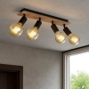 Afbeelding van Globo - Moderne Plafondlamp Zwart - H:11cm - E27 - Voor Binnen - Metaal
