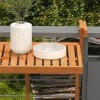 Afbeelding van Outsunny Balkonreling Tafel van Kiefernhout 68L x 65B x 55H cm Teak