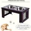 Afbeelding van PawHut - Verhoogde hondenbak - Antislip - 2 liter - Zwart