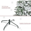Afbeelding van HOMCOM Kunststof Kerstboom 150 cm Groen/Wit, 85L x 85B cm