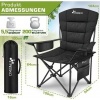 Afbeelding van TRESKO® Opvouwbare Campingstoel tot 150 kg | Klapstoel met Armleuningen & Bekerhouder