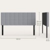 Afbeelding van Homcom Hoofdbord van Polyester en Metaal - 160L x 10B x 106-126H cm - Grijs