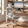 Afbeelding van HOMCOM Bureaustoel - Polyester, Kunststof - 64L x 63B x 115-125H cm - Grijs