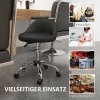 Afbeelding van HOMCOM Kunstlederen Salonstoel Ø35 x 63-83H cm - Zwart