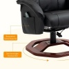 Afbeelding van HOMCOM massagestoel met voetenbank, relaxligstoel en 360° draaifunctie