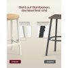 Afbeelding van Set van 2 barkrukken – zwart, eikenbeige en wit