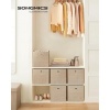 Afbeelding van Songmics - Opbergdozen - 30x30 cm – Set van 6 – Zandbeige