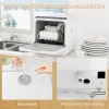 Afbeelding van HOMCOM Vaatwasser Kunststof, gehard glas 45L x 44B x 45,8H cm Wit