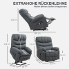 Afbeelding van HOMCOM Power Lift Stoel Polyester, Staal 93L x 100B x 112H cm Donkergrijs