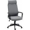 Afbeelding van HOMCOM Bureau Stoel - Polyester, Schuim - 69L x 60,5B x 109-117H cm - Donkergrijs