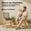 Afbeelding van Outsunny Rieten Relaxstoelen Set - Acaciahout, PE-rattan - Grijs