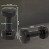 Afbeelding van Tunturi Dumbbell set - 2 x 5,0 kg - Vinyl - Zwart - Inclusief gratis fitness app