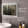 Afbeelding van HOMCOM LED Badspiegel 70 x 50 cm met 3 lichtkleuren en touchschakelaar, IP44