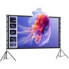 Afbeelding van Homcom Projectiescherm van Polyester en Aluminium - 268L x 58B x 181H cm - Zwart