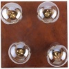Afbeelding van Vintage plafondspot roestkleurig retro verlichting voor woonkamer met rustieke uitstraling