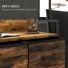 Afbeelding van HOMCOM Kommode van polyester en staal - 60x29x85 cm - Rustiek bruin