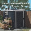 Afbeelding van Outsunny Stalen Tuinhuis 128L x 193B x 181H cm - Donkergrijs