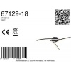 Afbeelding van Globo TANSY I plafonnière - zwart metaal - Ø 60cm - LED - 67129-18