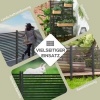 Afbeelding van Outsunny Stalen Tuinhek met PE-coating 93L x 22B x 150H cm Bruin