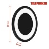 Afbeelding van Telefunken LED buitenwandlamp, 1-vlam, met backlight effect, 15W, 2000 lumen, IP44, rond, Ø 28cm