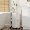 Afbeelding van Homcom Badkamerkast - Spaanplaat - 20L x 40B x 80H cm - Wit