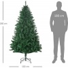 Afbeelding van HOMCOM Kunstkerstboom PVC, PE, Metaal Ø120 x 180H cm Groen