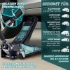 Afbeelding van TRESKO Hydraulische garagekrik 3 ton zwart, hefhoogte 75-510 mm, met 360° wielen en accessoires