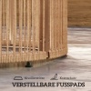 Afbeelding van Outsunny Rattan koffietafel - PE-rattan, gehard glas - Ø70 x 33H cm - Bruin