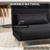 Afbeelding van HOMCOM - Scandinavische Loungestoel - Zwart - Verstelbare Rugleuning