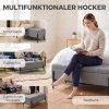 Afbeelding van HOMCOM Opberghocker van linnenstof, metaal - 117x50x44 cm - Grijs