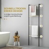 Afbeelding van HOMCOM Handdoekladder, 49 x 167,5 cm, ruimtebesparende handdoekhouder met 4 stangen, zwart