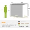 Afbeelding van Outsunny Stalen Tuinhuis 128L x 193B x 181H cm - Donkergrijs