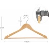 Afbeelding van SONGMICS - Houten kledinghangers - set van 20 - antislip, draaibare haak, natuurlijke kleur